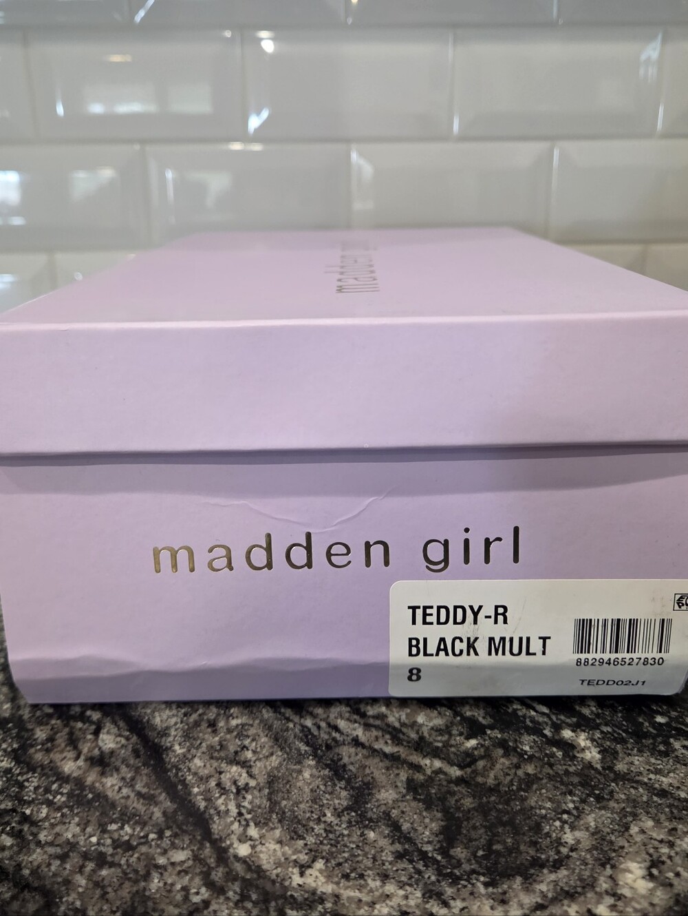 Madden Girl Black Slides with Rhinestone Buckles - Picture 2 of 7